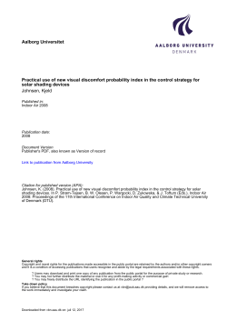 Aalborg Universitet Practical use of new visual discomfort probability