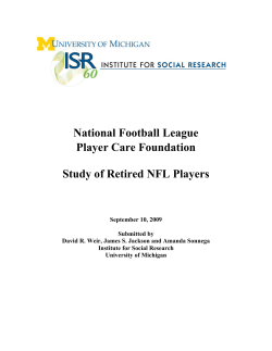 Study of NFL Retired Players - University of Michigan News