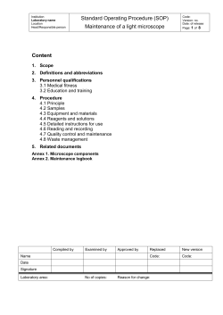 standard operating procedure