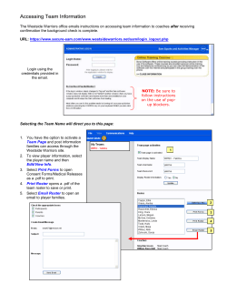 The Westside Warriors office emails instructions on accessing team