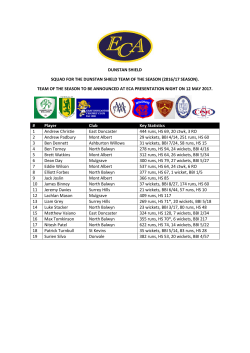 (2016/17 season). team of the season to be announced at eca pres