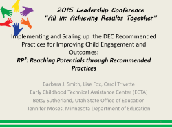 presentation title - OSEP Ideas That Work