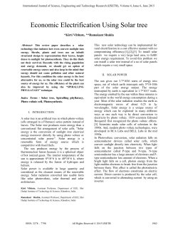 Economic Electrification Using Solar tree