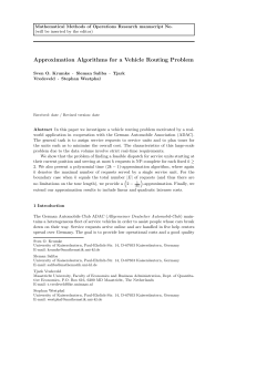 Approximation Algorithms for a Vehicle Routing Problem