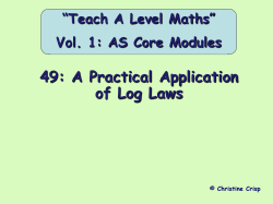 49 Using logs to reduce to linear form