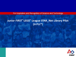 Junior FIRST&reg; LEGO&reg; League (Jr.FLL)