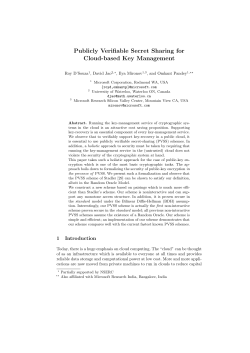 Publicly Verifiable Secret Sharing for Cloud-based Key