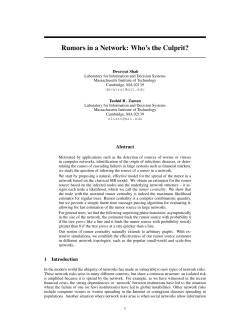 Rumors in a Network: Who`s the Culprit?