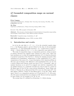 Q# -bounded composition maps on normal classes - ESE
