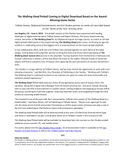 The Walking Dead Pinball Coming to Digital