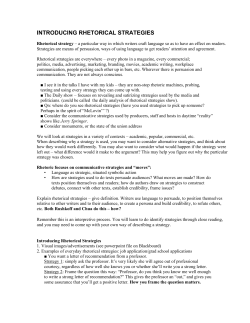 introducing rhetorical strategies