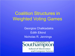 Coalition Structures in Weighted Voting Games
