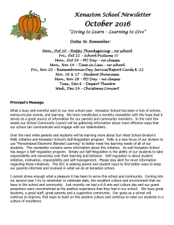 October Newsletter 2016 - Sun West School Division
