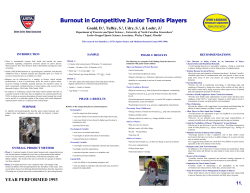 Burnout in Competitive Junior Tennis Players