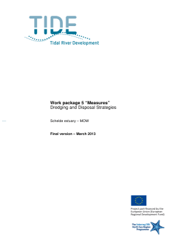 Dredging and disposal strategies of the Scheldt estuary