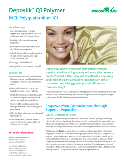 Deposilk&trade; Q1 Polymer - Specialty Additives