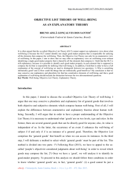 objective list theory of well-being as an explanatory theory