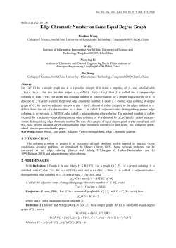 Edge Chromatic Number on Some Equal Degree Graph