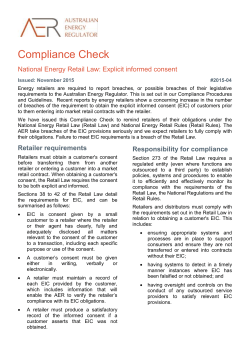 entering into retail contracts, explicit informed consent