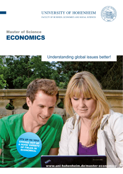 economics - Universit&auml;t Hohenheim