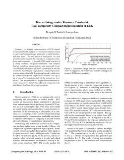 Low-complexity Compact Representation of ECG