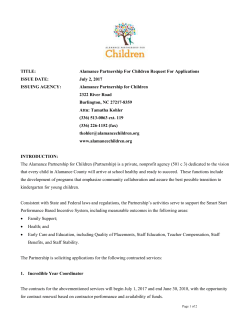 local partnership name - Alamance Partnership for Children