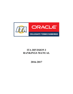 ita division i rankings manual 2016-2017