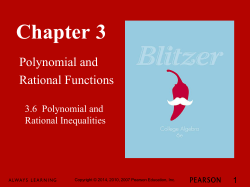 Solving a Polynomial Inequality (continued)