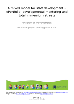 Developmental mentoring - University of Wolverhampton