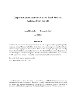 Corporate Sport Sponsorship and Stock Returns: Evidence from the