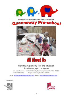 All About Us 2014-15 - Queensway Preschool