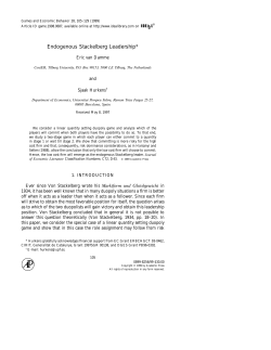 Endogenous Stackelberg Leadership