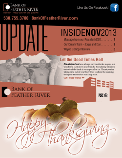 Let the Good Times Roll 530.755.3700 | BankOfFeatherRiver.com