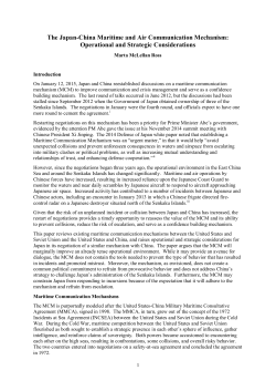 The Japan-China Maritime and Air Communication Mechanism