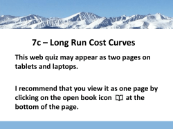 Long Run Costs - Harper College