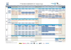 FINA WCH Bp2017 - Comeptition Schedule