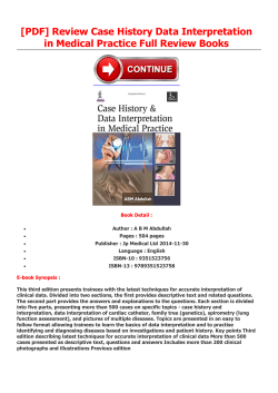Review Case History Data Interpretation in