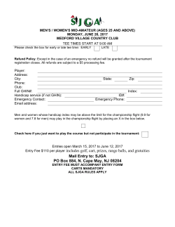 Entry Fee $110 per player includes golf, cart, prizes, range balls