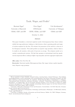 Trade, Wages, and Profits