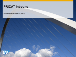 PRICAT Inbound - SAP Service Marketplace