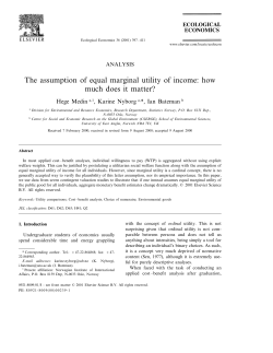 The assumption of equal marginal utility of income: How much does