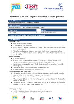 Dodgeball Rules - Northamptonshire Sport