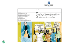 Action Plan for Women`s Rights and Gender Equality