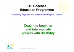 Coaching beginner and intermediate players with