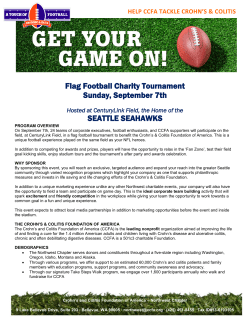 Flag Football Charity Tournament Sunday, September 7th SEATTLE