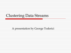 Clustering Data Streams [1]