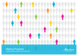 Alberta Employment First Strategy Making Progress Report