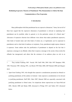 Rethinking expressive theories of punishment: why denunciation is