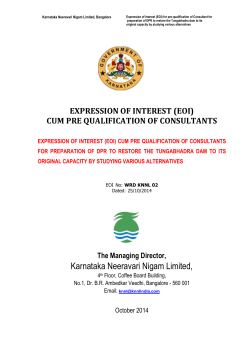expression of interest (eoi)