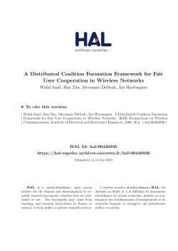A Distributed Coalition Formation Framework for Fair User